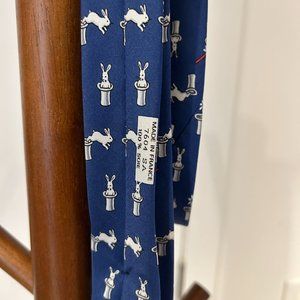 Hermes Blue Bunny tie 7604 SA 100% Silk